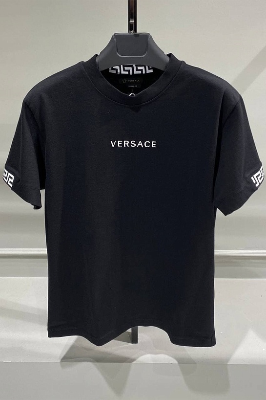 Чёрная оверсайз футболка Versace