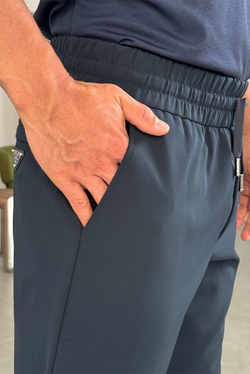 Мужские тёмно-синие штаны Prada   