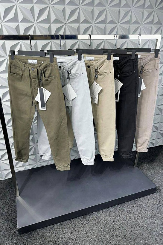 Мужские чёрные джоггеры Stone Island compass-patch