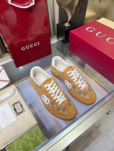Женские кроссовки Gucci GG 75 Premium - Brown   