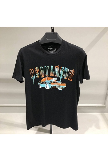 Мужская футболка Dsquared2 car-print - Black   