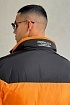 Утеплённая куртка Moncler Peuplier logo-patch - Orange / Black