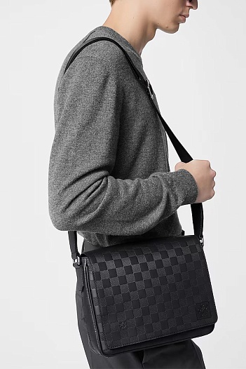 Мужская сумка-мессенджер Louis Vuitton District PM Damier Infini 26x22   