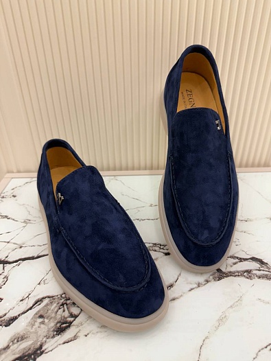 Мужские замшевые лоферы Ermenegildo Zegna   