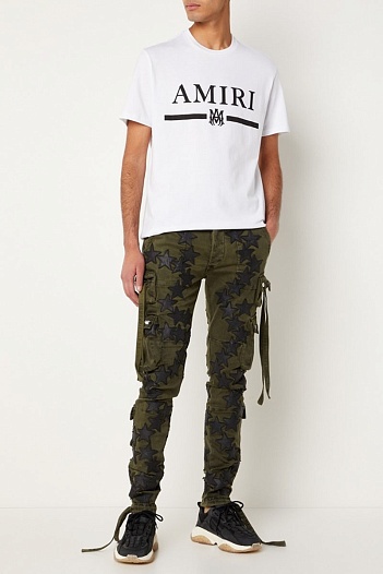 Белая мужская футболка Amiri MA bar   