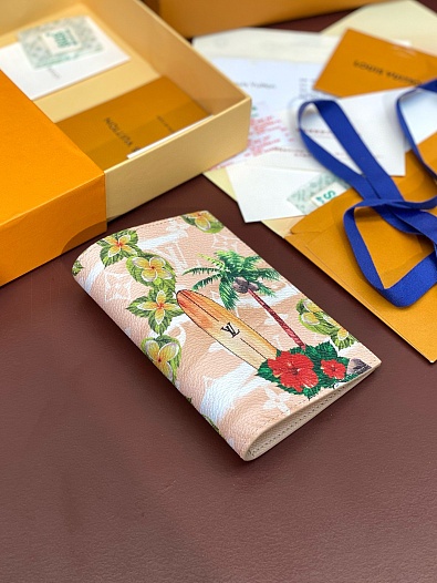 Кожаная обложка для паспорта Louis Vuitton Premium 10x14x2.5 см   
