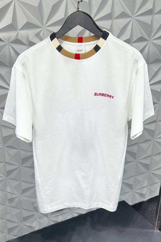 Белая футболка Burberry Icon Stripe