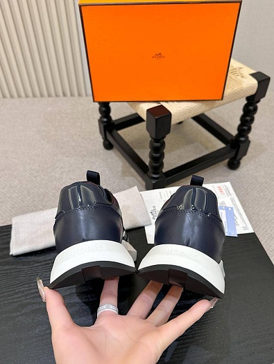 Мужские кожаные кроссовки Hermes   