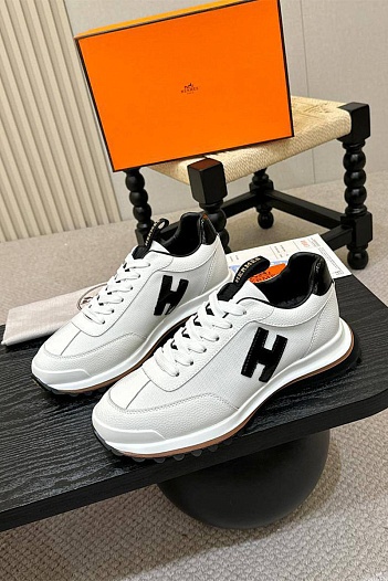 Мужские комбинированные кроссовки Hermes   