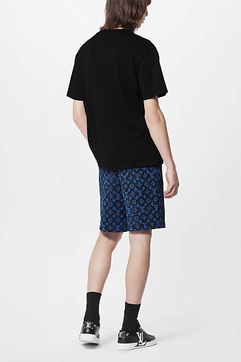 Оверсайз футболка Louis Vuitton staple-pin logo - Black   