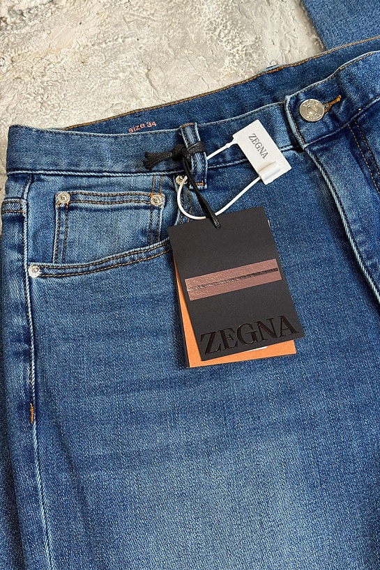 Мужские синие джинсы Zegna Premium