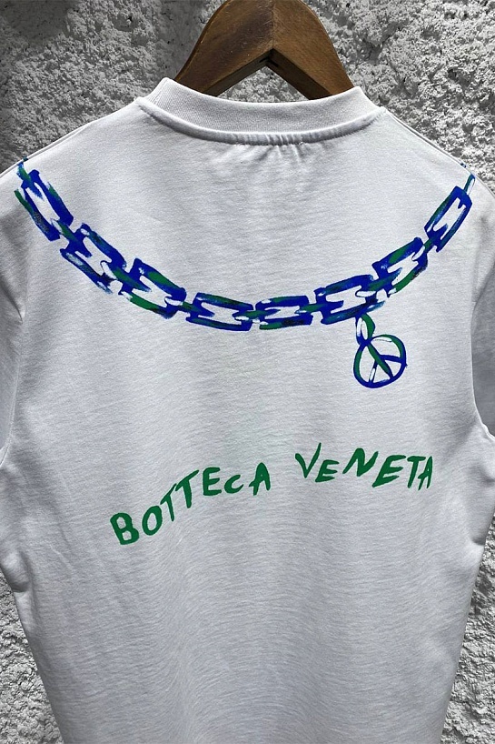 Оверсайз футболка Bottega Veneta chain print - Black