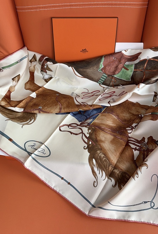 Платок Hermes Grand Galop premium 88x88 см