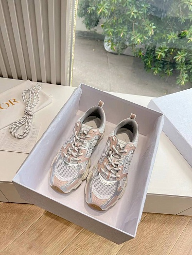 Женские кроссовки Dior Chrono Premium - Beige   