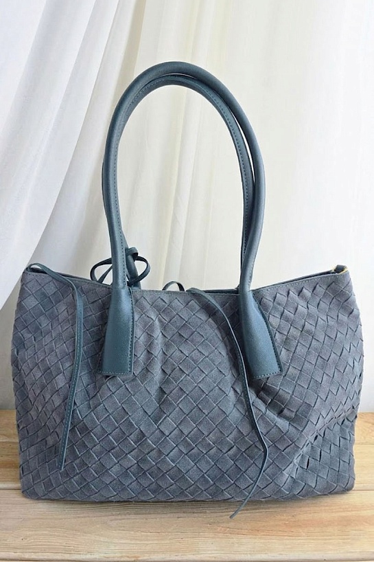Замшевая сумка Bottega Veneta intrecciato 42x26