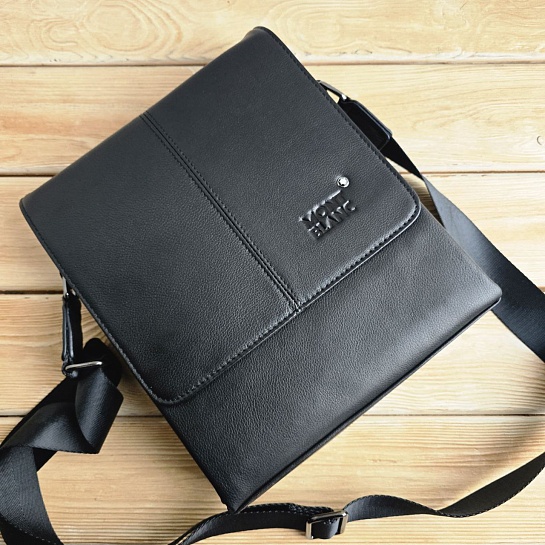 Кожаная сумка Montblanc - Black 26x22 см
