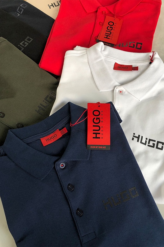 Мужское поло Hugo Boss цвета индиго