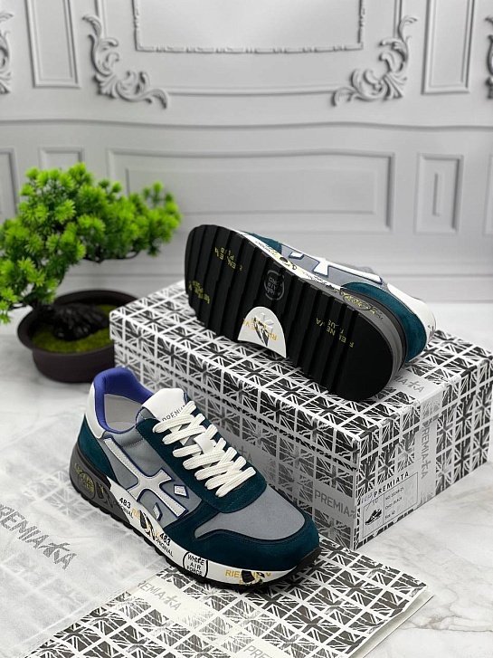 Комбинированные кроссовки Premiata Mick - Blue