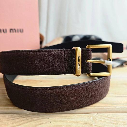 Замшевый ремень MIU MIU   