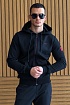 Кофта на молнии Hugo Boss тёмно-синего цвета