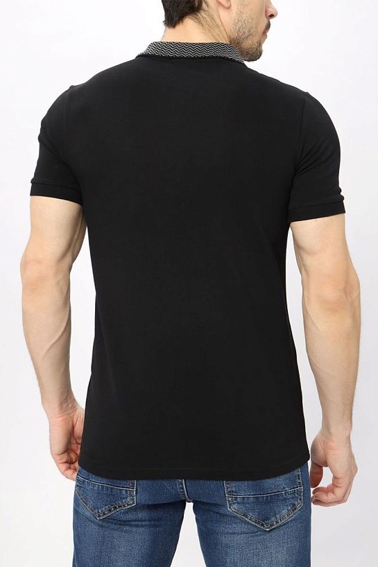Мужское чёрное поло Emporio Armani