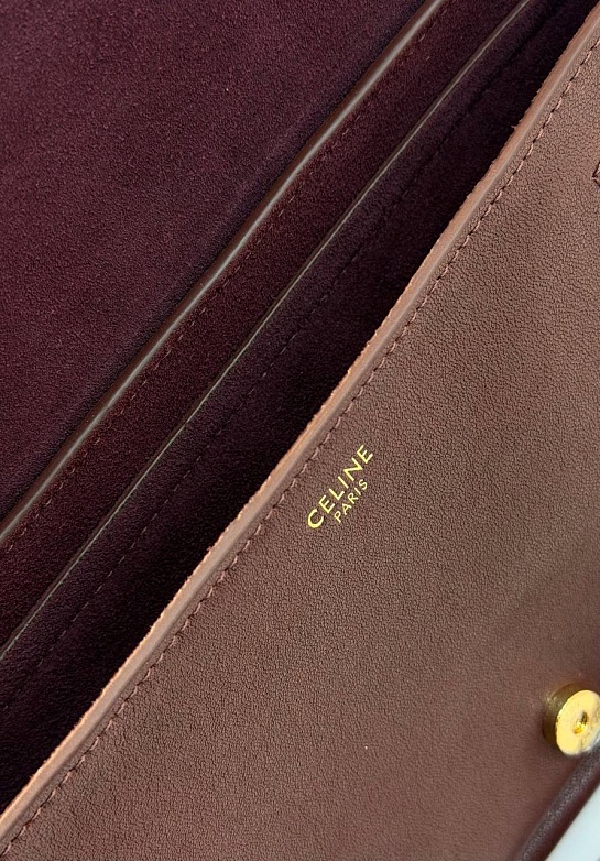 Кожаная сумка Celine Little Halfmoon Soft Triomphe premium 25x13x5 см