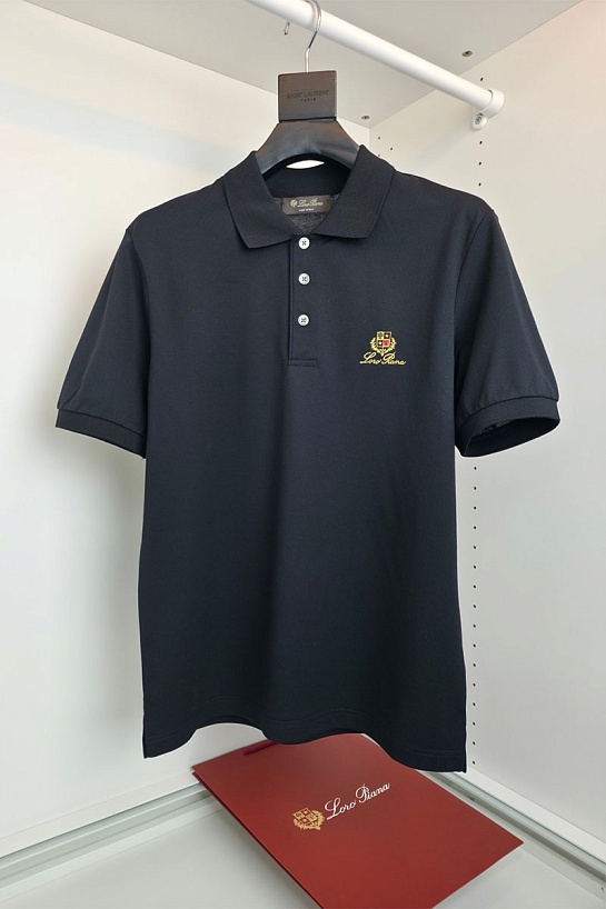 Мужское чёрное поло Brunello Cucinelli premium