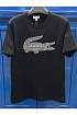 Мужская чёрная футболка Lacoste logo-print