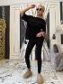 Женский костюм со стразами Balenciaga Premium - Black