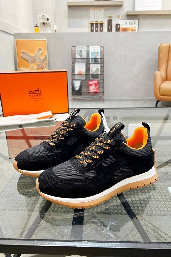 Мужские комбинированные кроссовки Hermes
