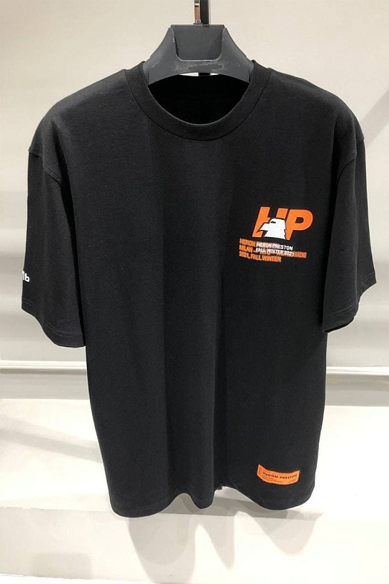 Мужская оверсайз футболка Heron Preston Eagle - Black