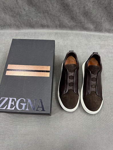 Мужские кроссовки Ermenegildo Zegna Triple Stitch - Brown   