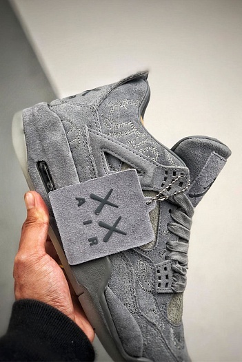 Кроссовки Nike Air Jordan 4 Retro x KAWS  - Grey   
