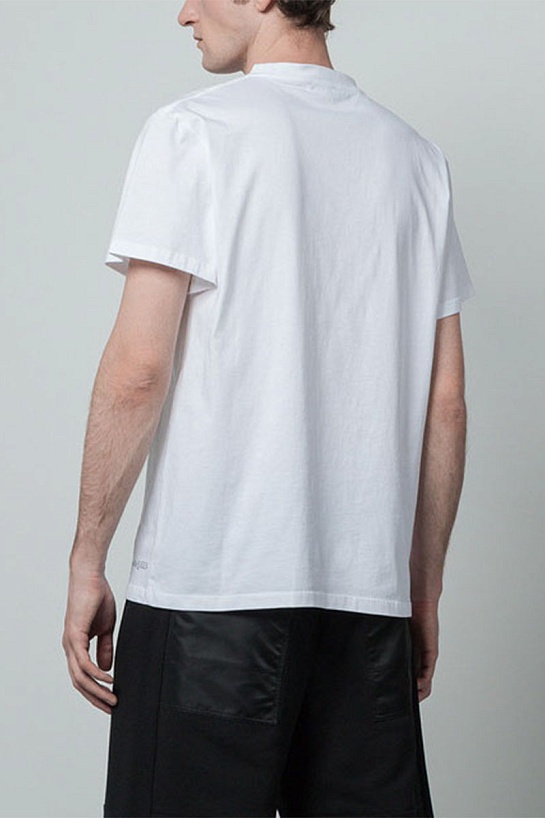 Футболка белого цвета Alexander McQueen Obscured Skull