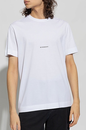 Футболка белого цвета Givenchy small logo   