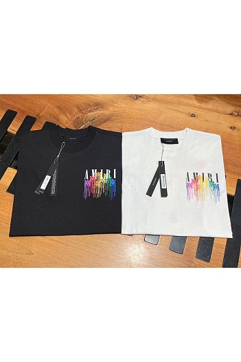 Белая футболка Amiri M.A. Drip logo-print   