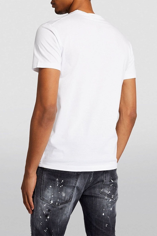 Футболка белого цвета Dsquared2 Angry Dog graphic-print