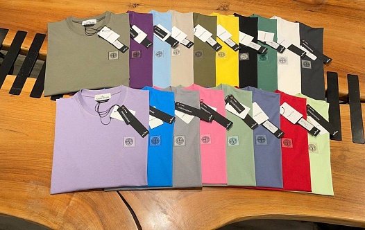 Мужская футболка Stone Island compass-patch - Anthracite   