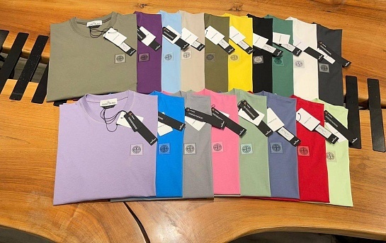 Мужская футболка Stone Island compass-patch - White