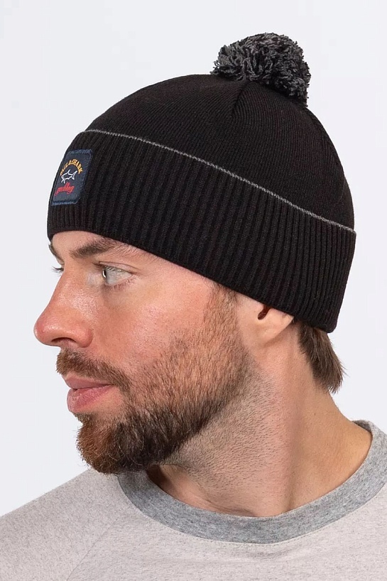 Шапка на флисе Paul & Shark logo-badge - Black