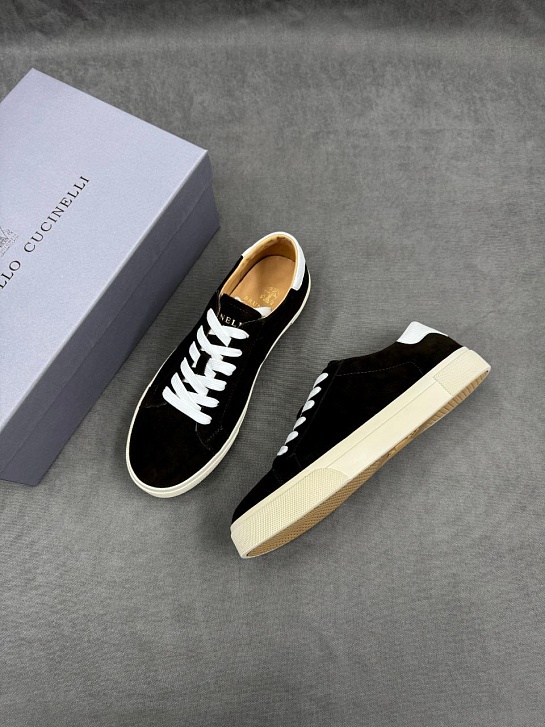 Мужские замшевые кроссовки Brunello Cucinelli