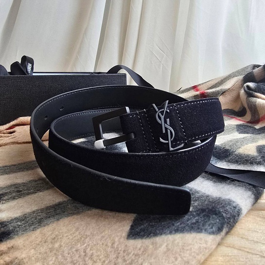Замшевый ремень Yves Saint Laurent