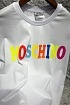 Белая оверсайз футболка Moschino colourblocked logo