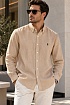 Льняная рубашка Роlо Ralрh Lаurеn pony-embroidered - Beige