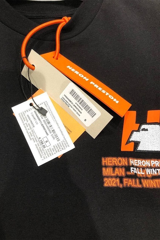 Мужская оверсайз футболка Heron Preston Eagle - Black