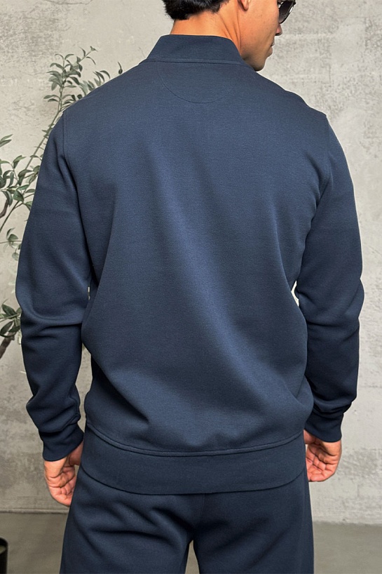 Кофта на молнии Kiton синего цвета