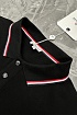 Мужское поло чёрного цвета Moncler logo-patch