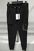 Мужские штаны чёрного цвета Moncler side pocket