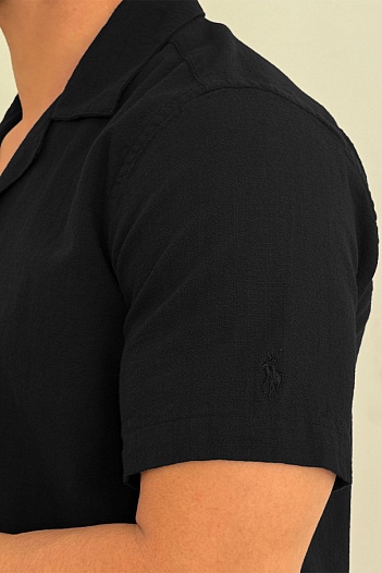 Мужская чёрная рубашка Polo Ralph Lauren   