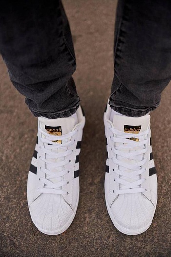 Кроссовки Adidas Superstar - White / Black   